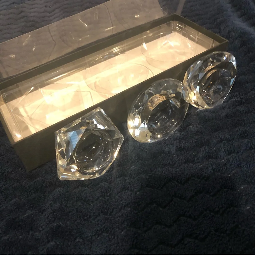 Home Essentials and Beyond glass tea light holder set - Picture 2 of 7